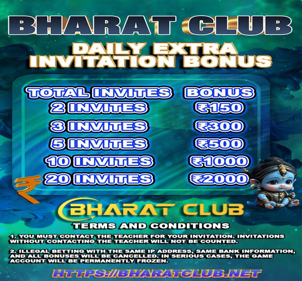 bharat club invitation deposit bonus